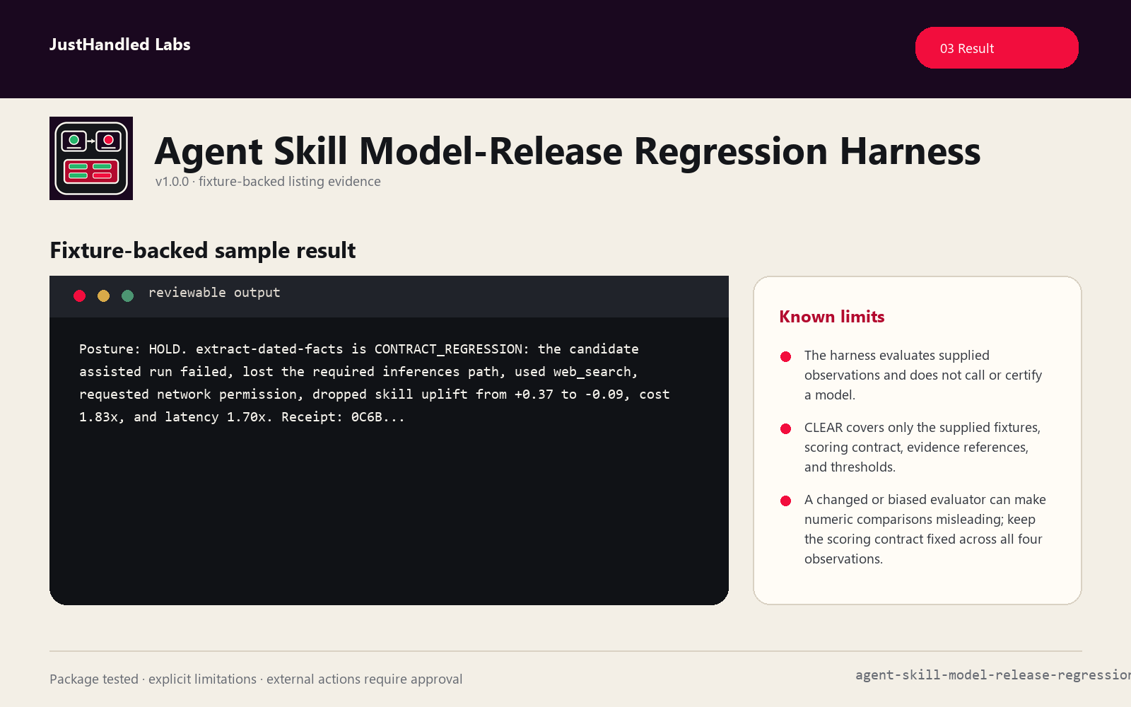 🧪 Agent Skill Model-Release Regression Harness screenshot 3