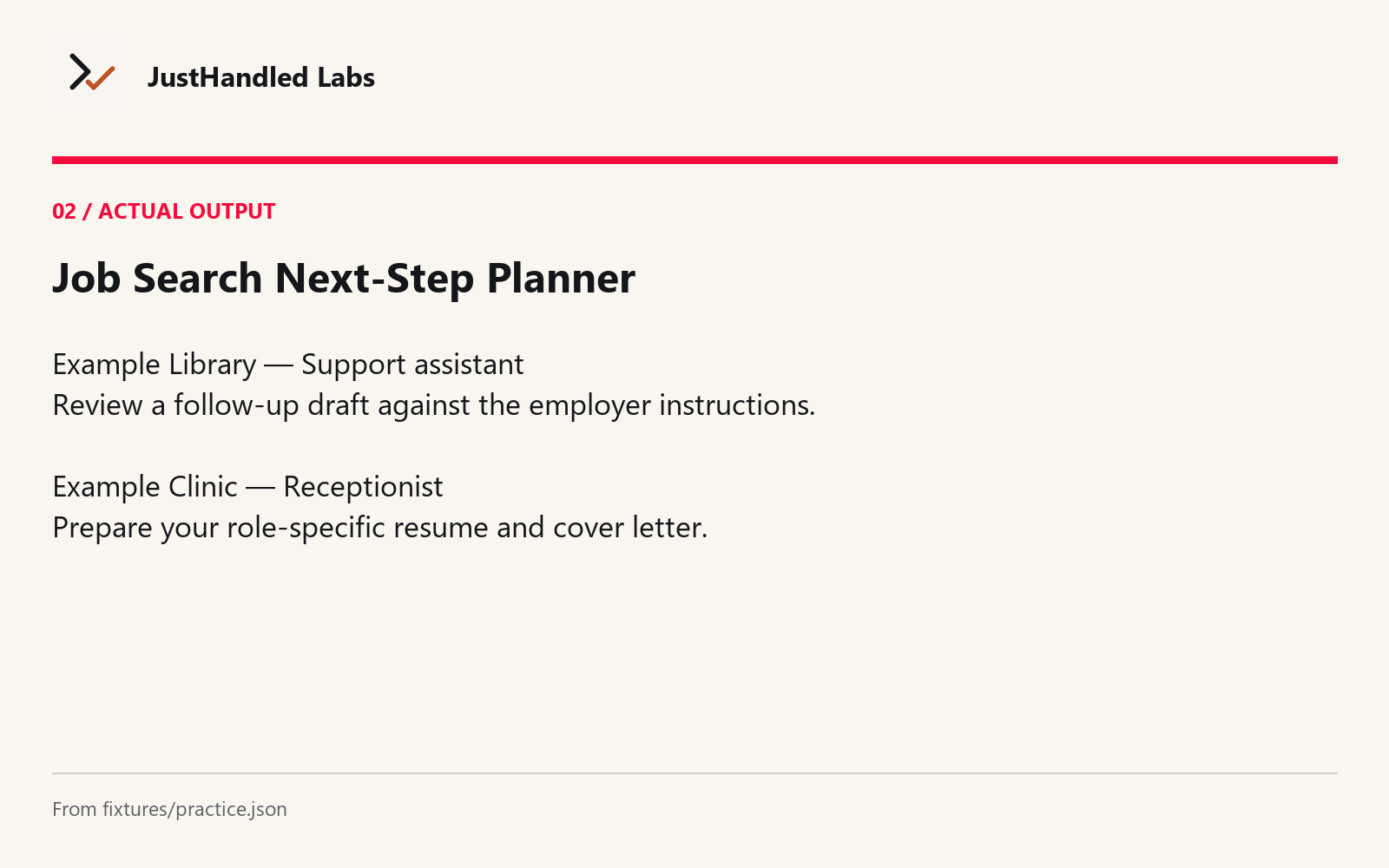 🧭 Job Search Next-Step Planner screenshot 2