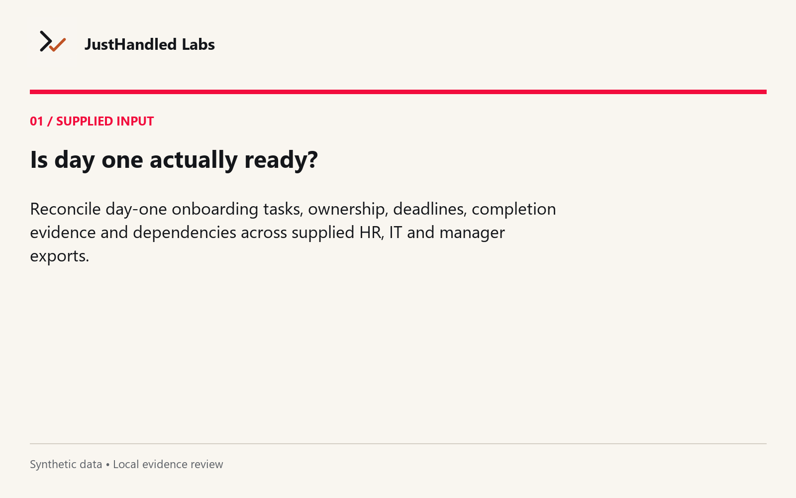📋 Employee Onboarding Readiness Reconciler preview