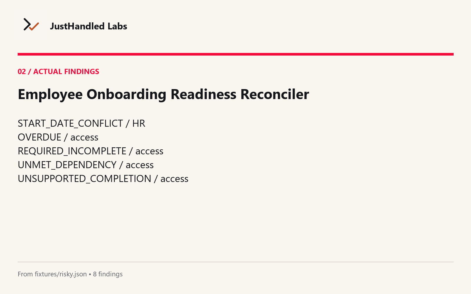 📋 Employee Onboarding Readiness Reconciler screenshot 2
