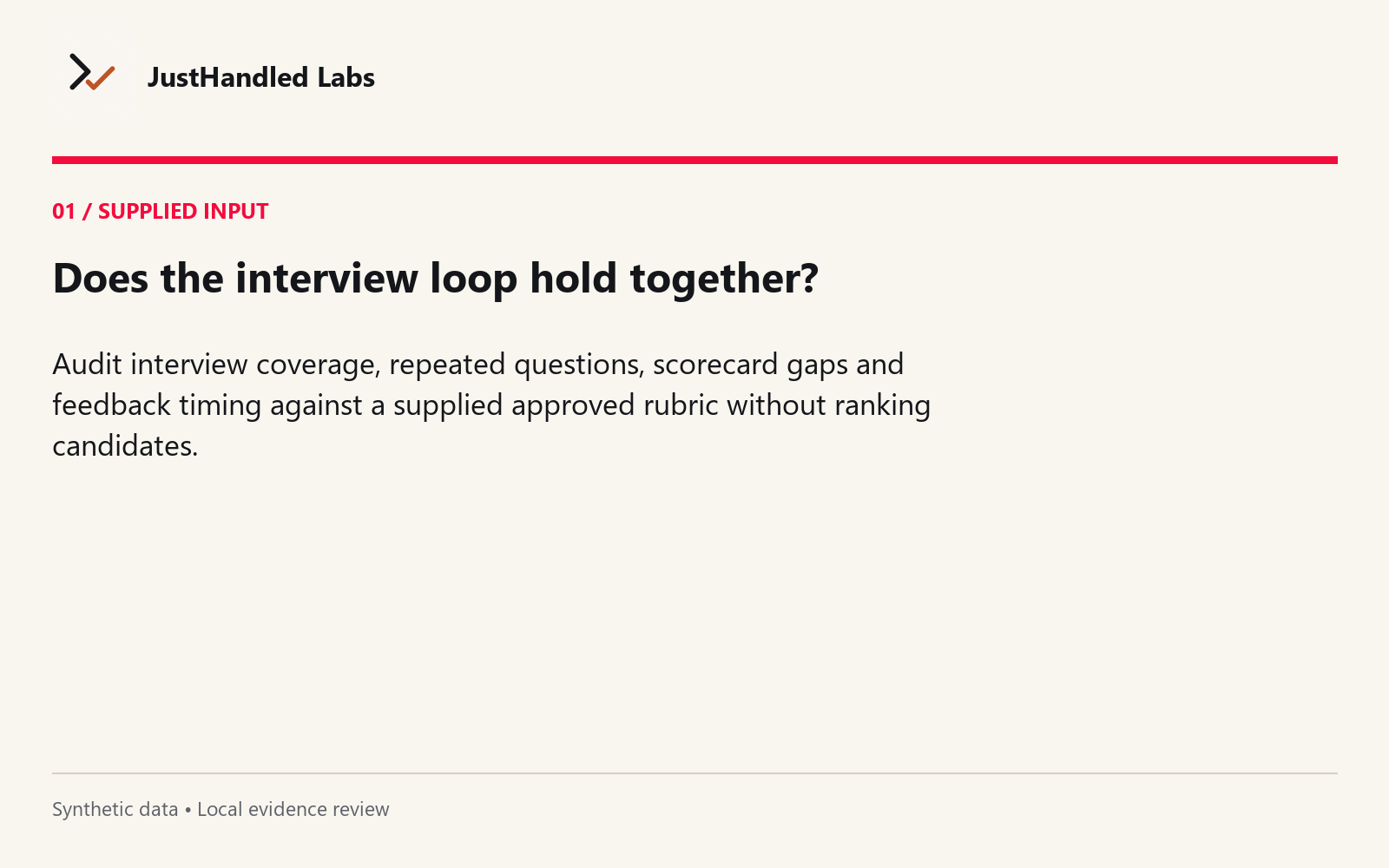 📋 Interview Loop Consistency Auditor preview
