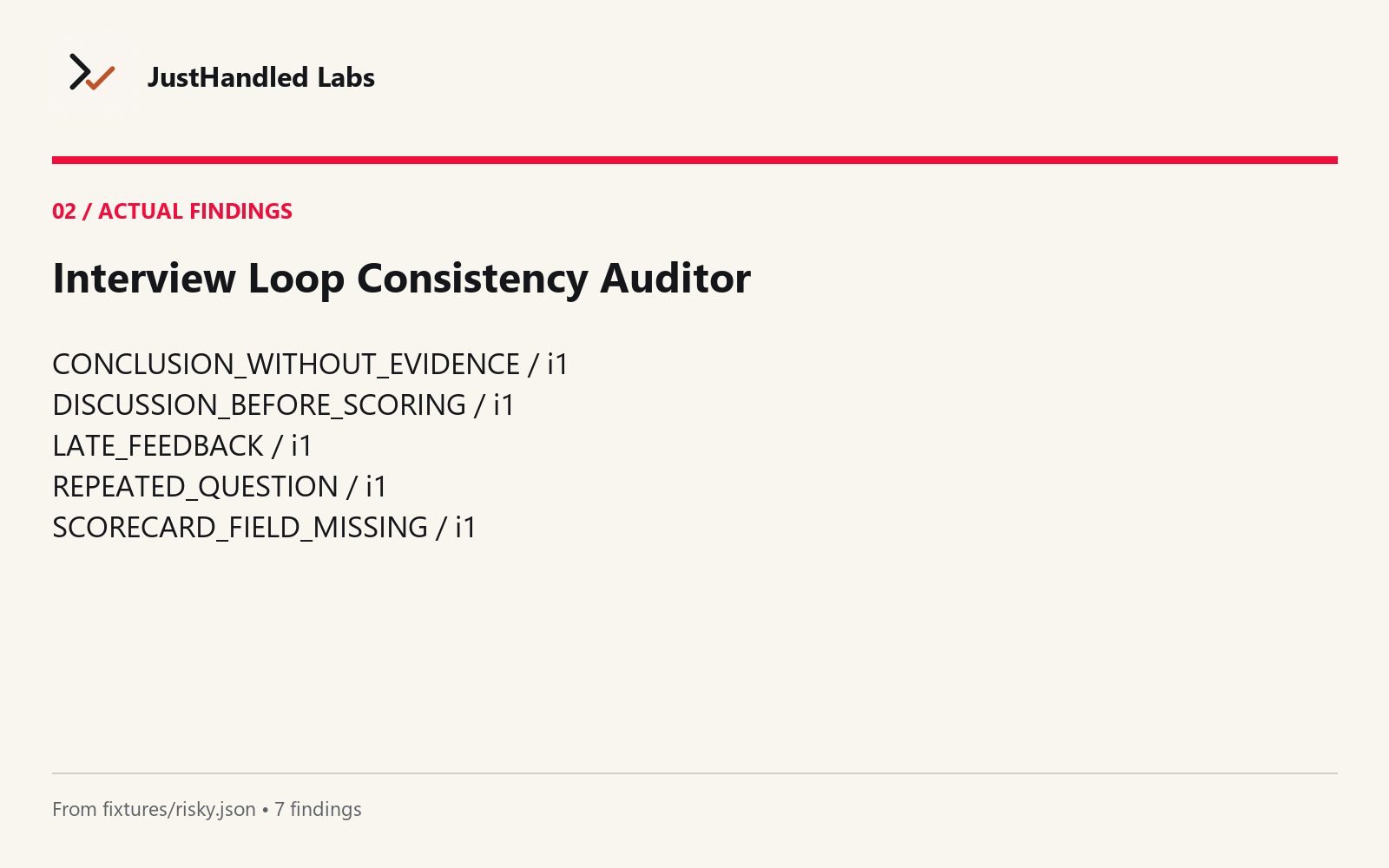 📋 Interview Loop Consistency Auditor screenshot 2
