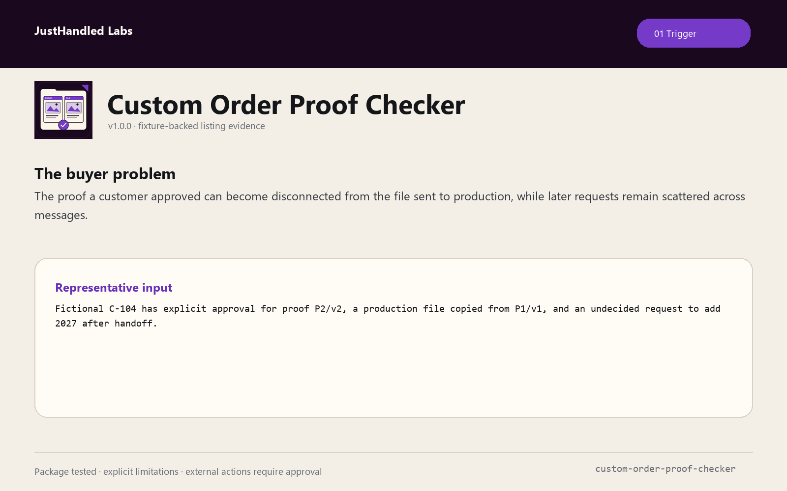 🧾 Custom Order Proof Checker preview