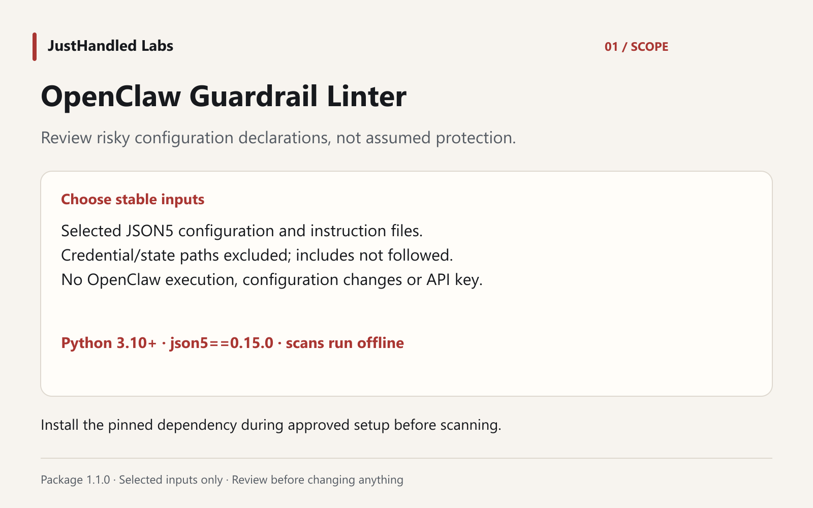 🛡️ OpenClaw Guardrail Linter preview