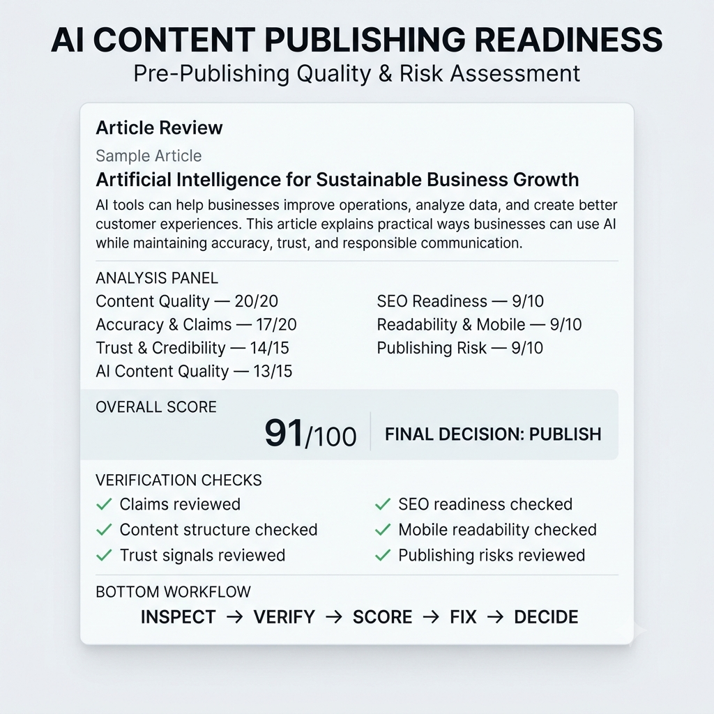 AI Content Publishing Readiness Master screenshot 4
