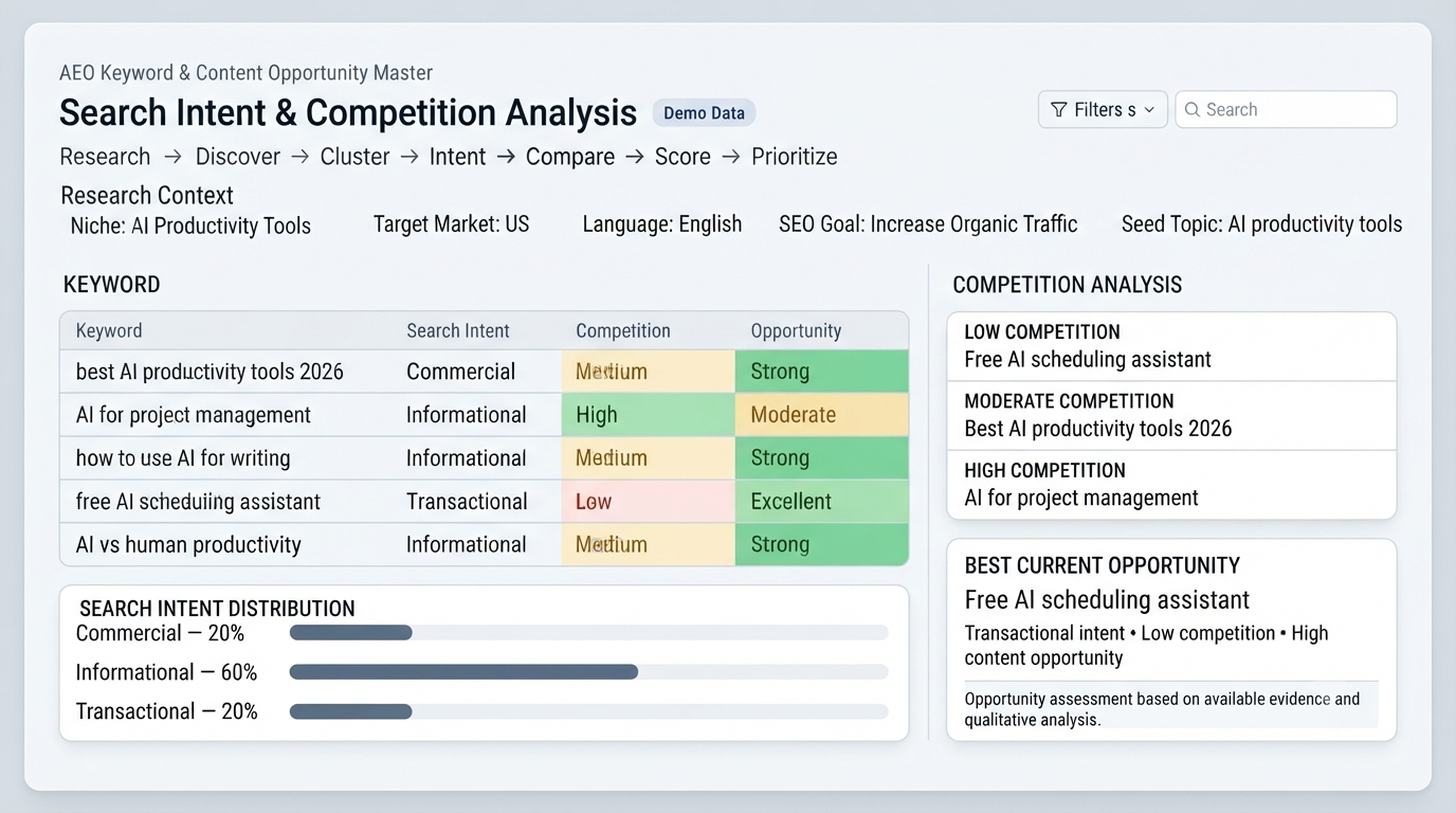 SEO Keyword & Content Opportunity Master screenshot 4