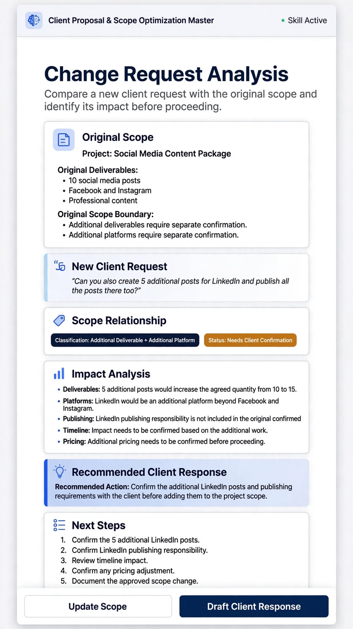 Client Proposal & Scope Optimization Master screenshot 3