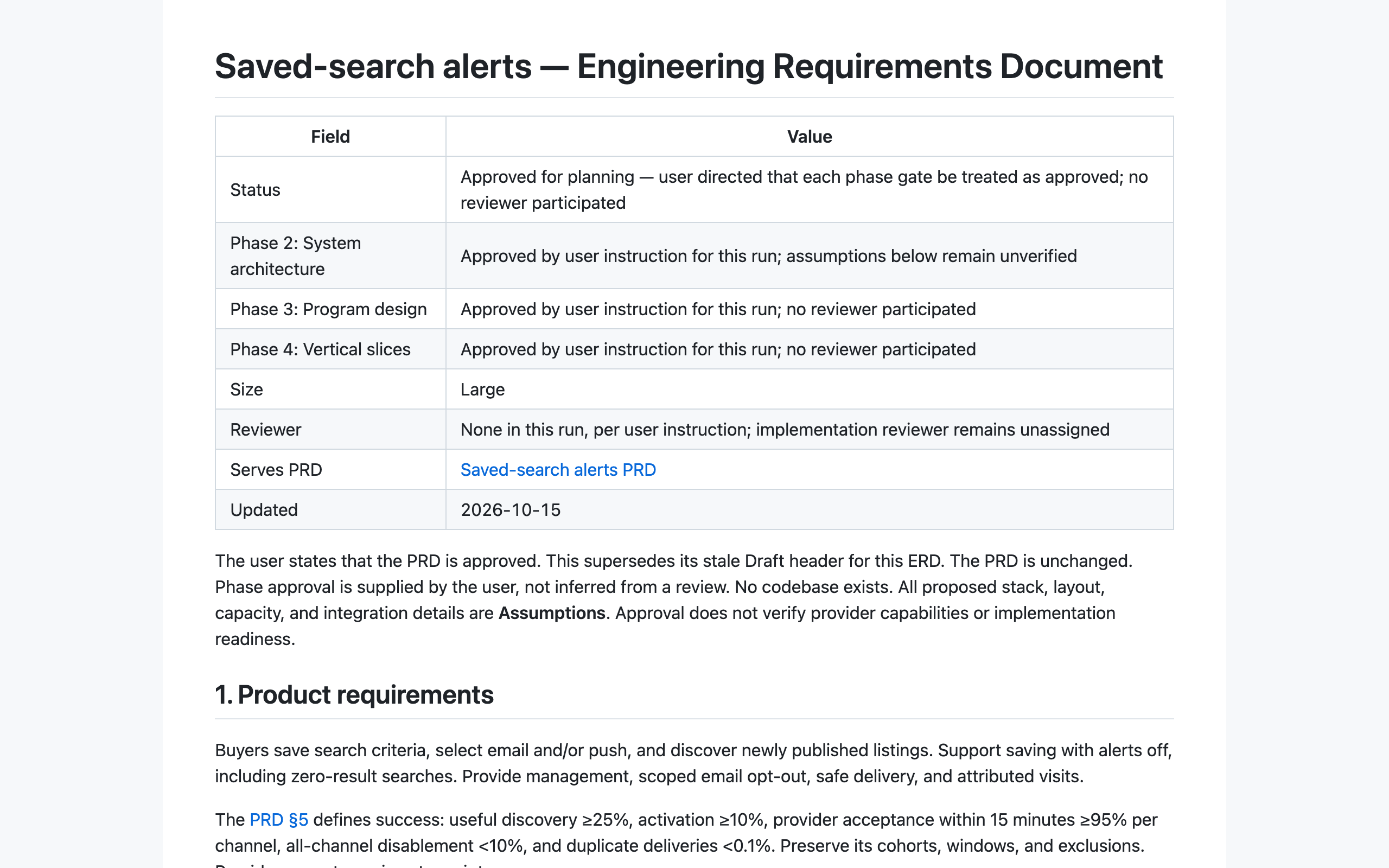 ERD: Engineering Requirements Document preview