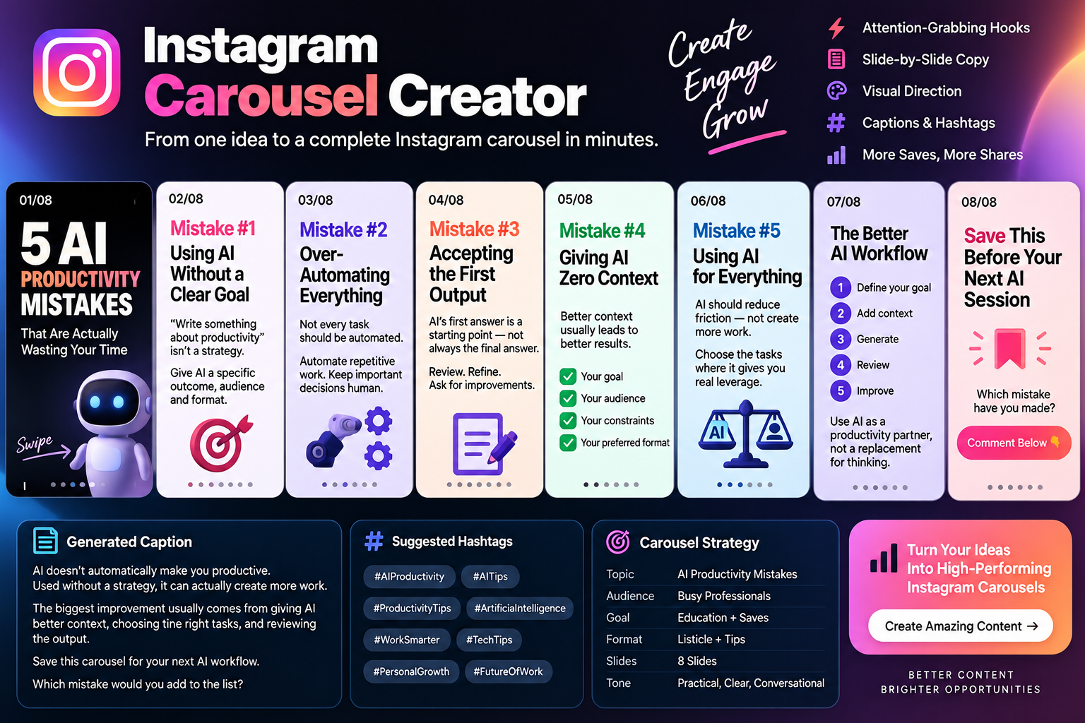 Instagram Carousel Creator preview
