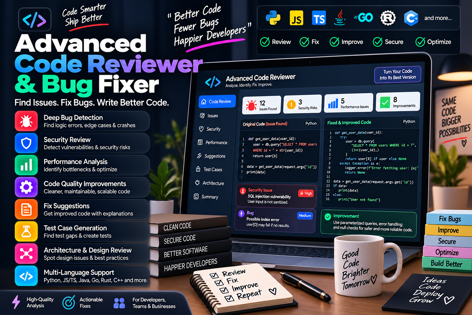 Advanced Code Reviewer & Bug Fixer preview