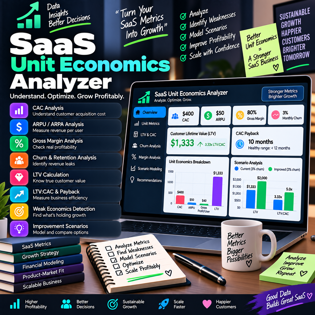 SaaS Growth Economics Assistant preview