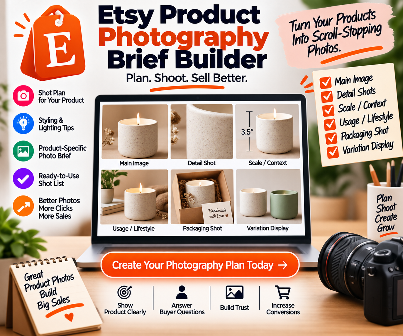 Etsy Product Photography Brief Builder preview