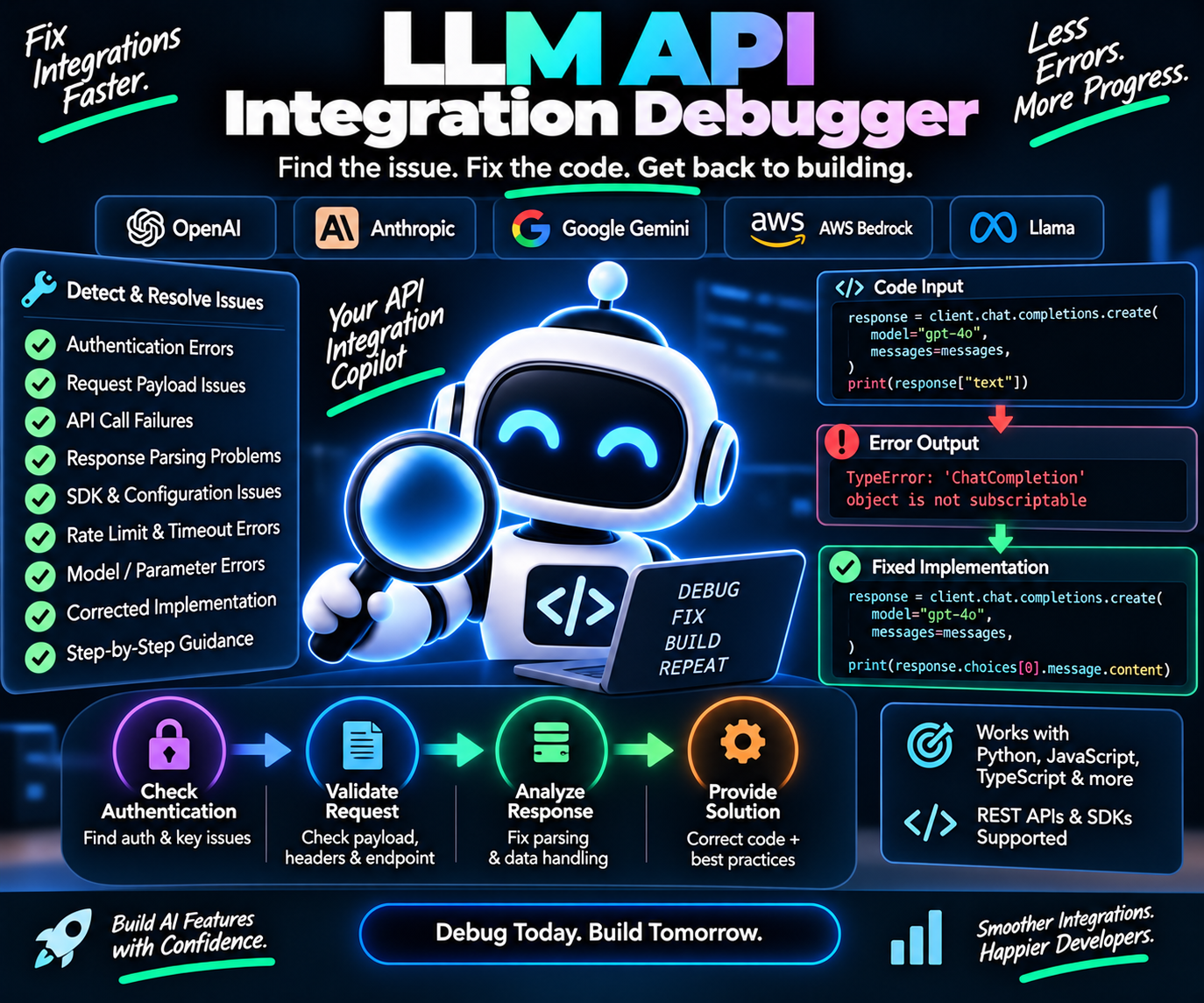 LLM API Integration Debugger preview