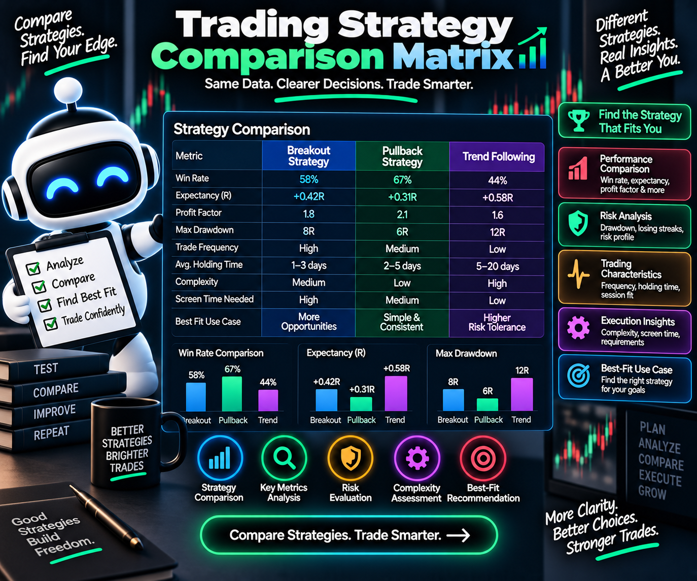 trading strategy comparison matrix preview