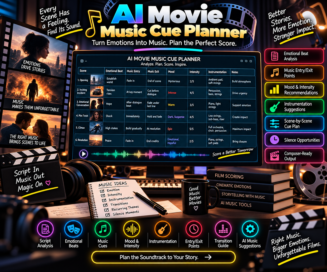 AI Movie Music Cue Planner preview