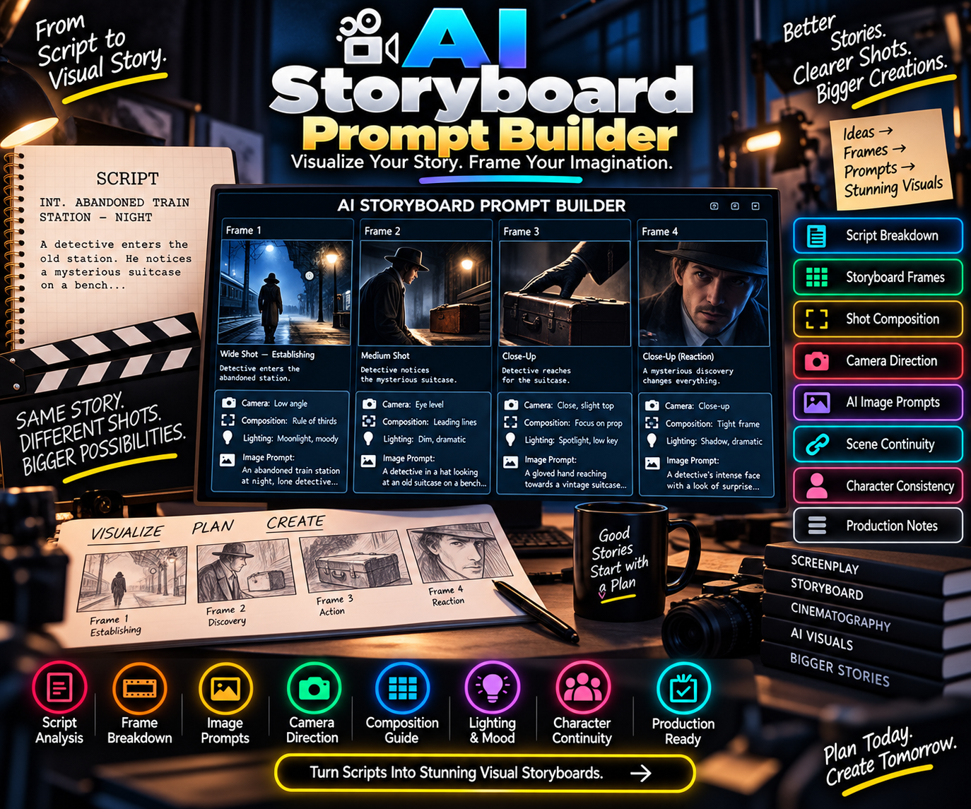 AI Storyboard Prompt Builder preview