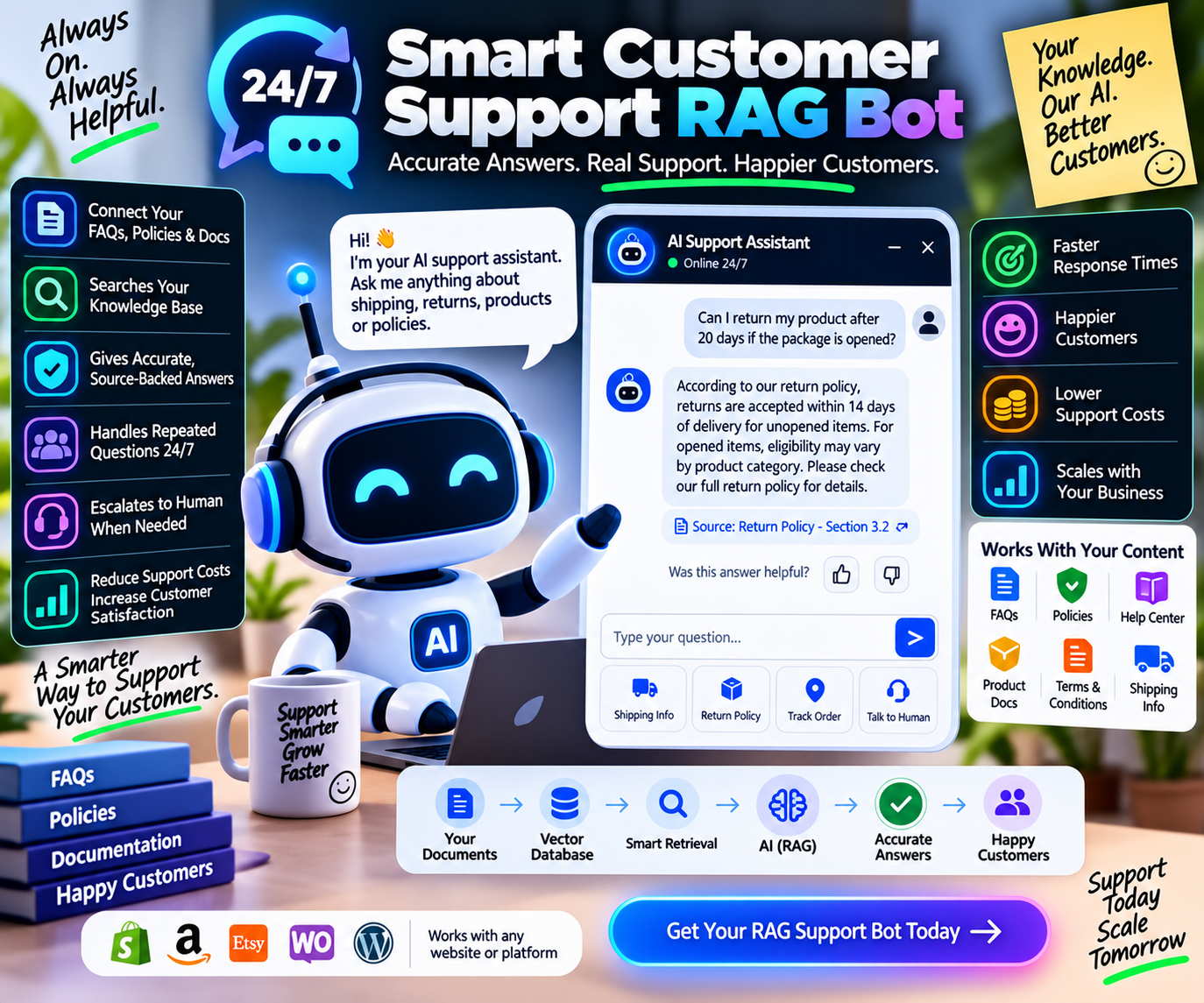 24/7 Smart Customer Support RAG Bot preview