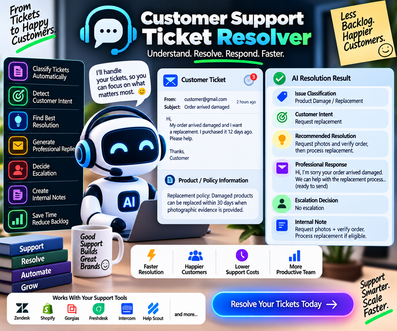 Customer Support Ticket Resolver preview