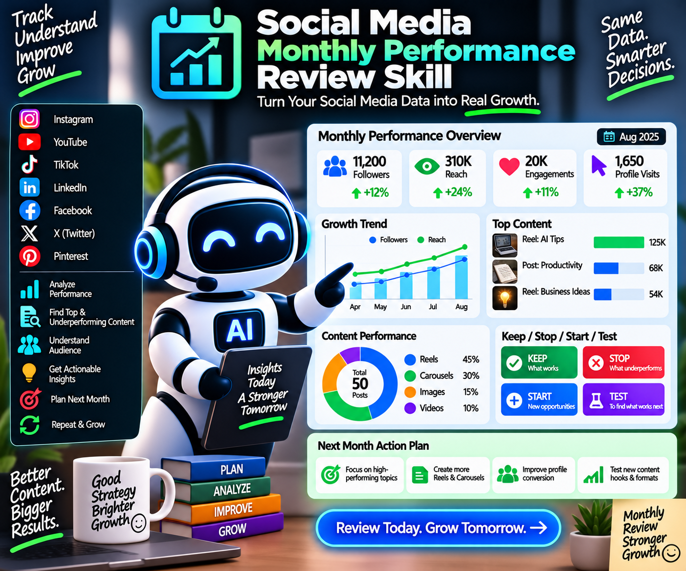 Social Media Monthly Performance Review Skill preview