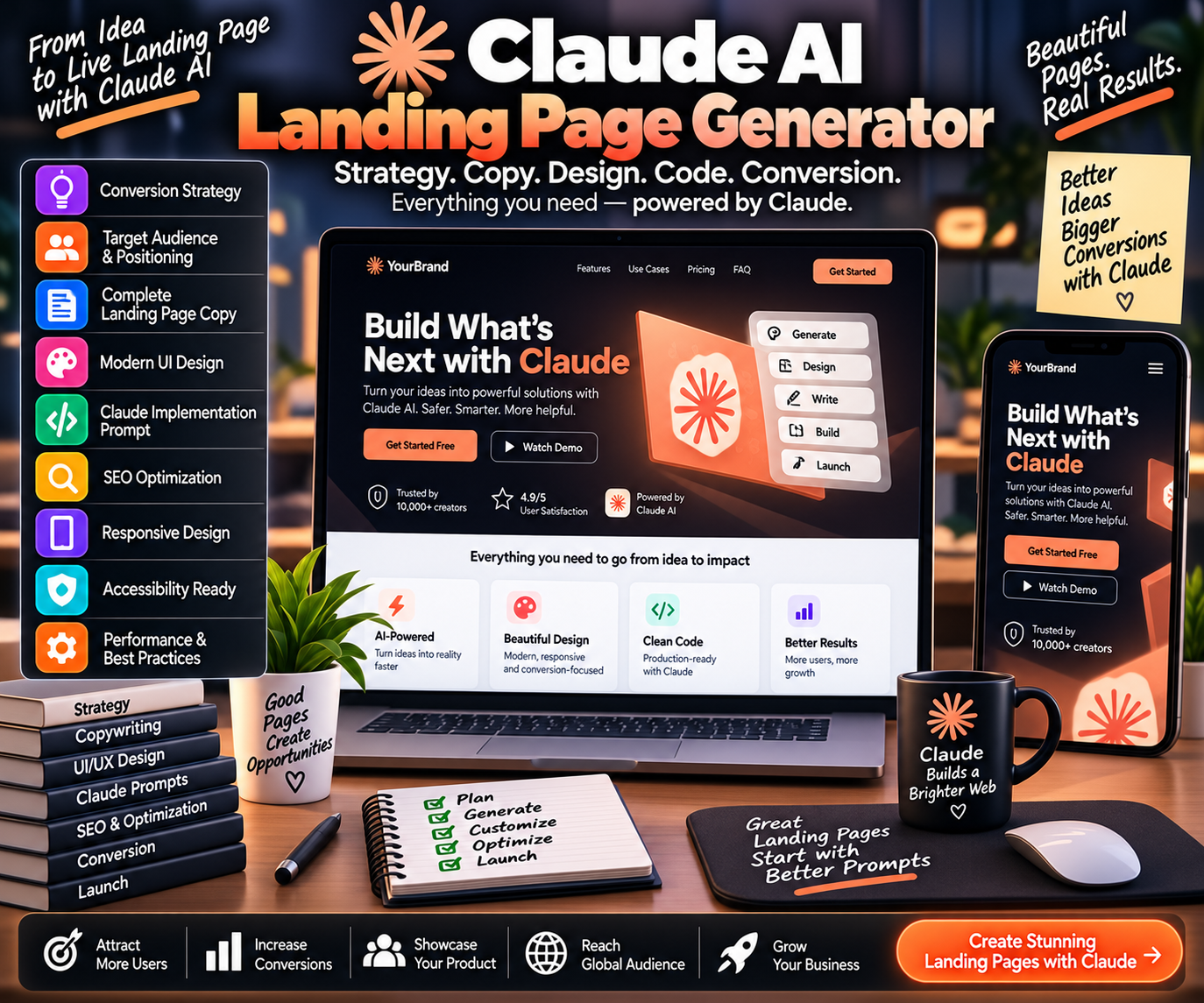 Claude AI Landing Page Generator ⭐ preview