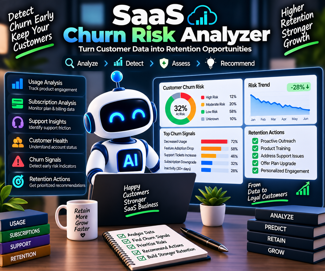 SaaS Churn Risk Analyzer preview