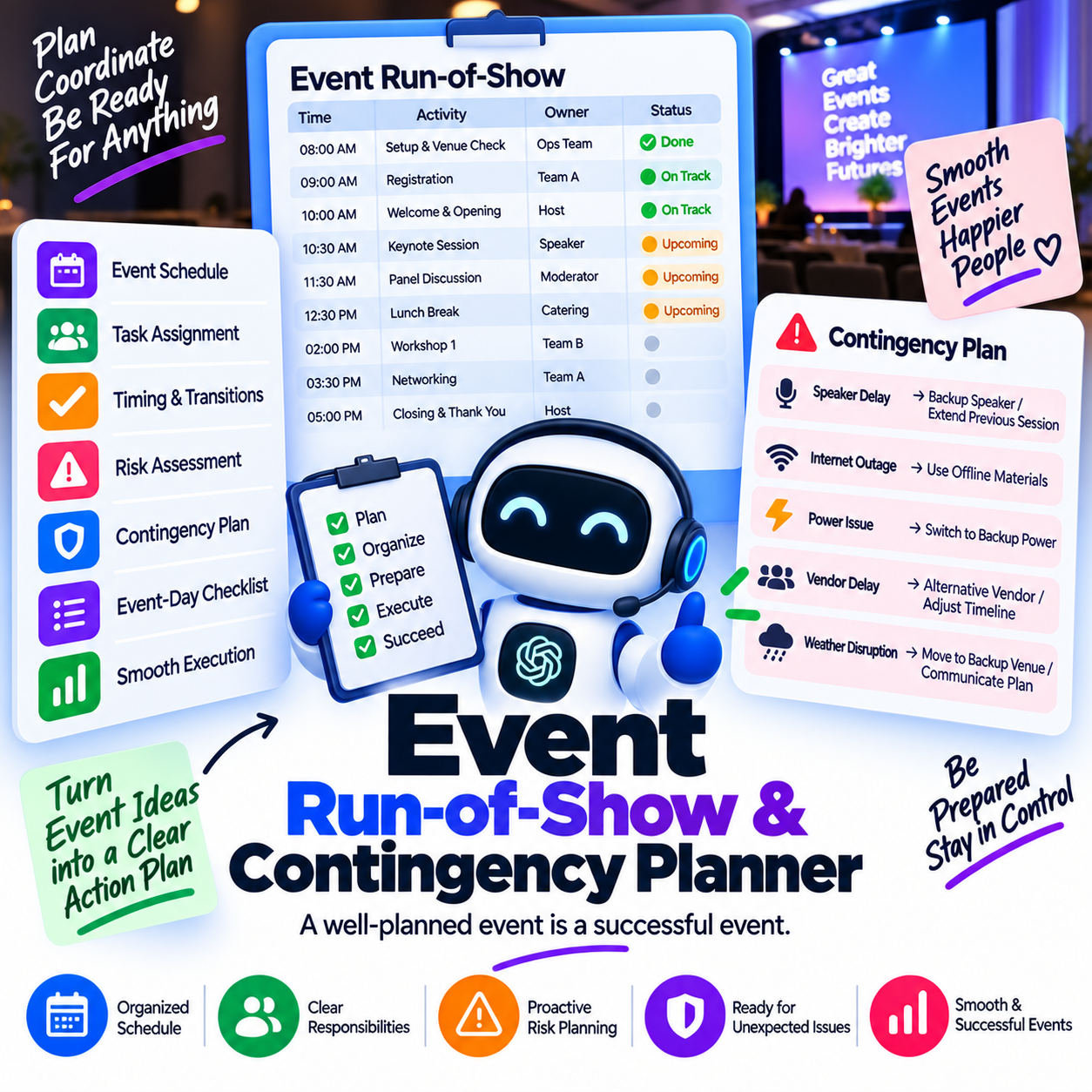 Event Run of Show & Contingency Planner preview