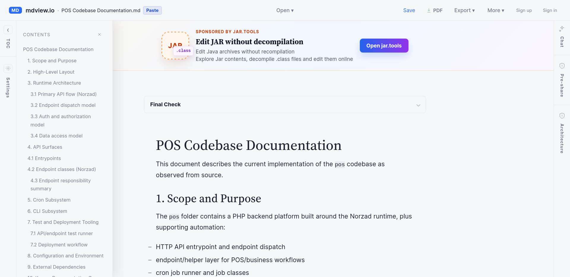 code documentation engineer screenshot 1
