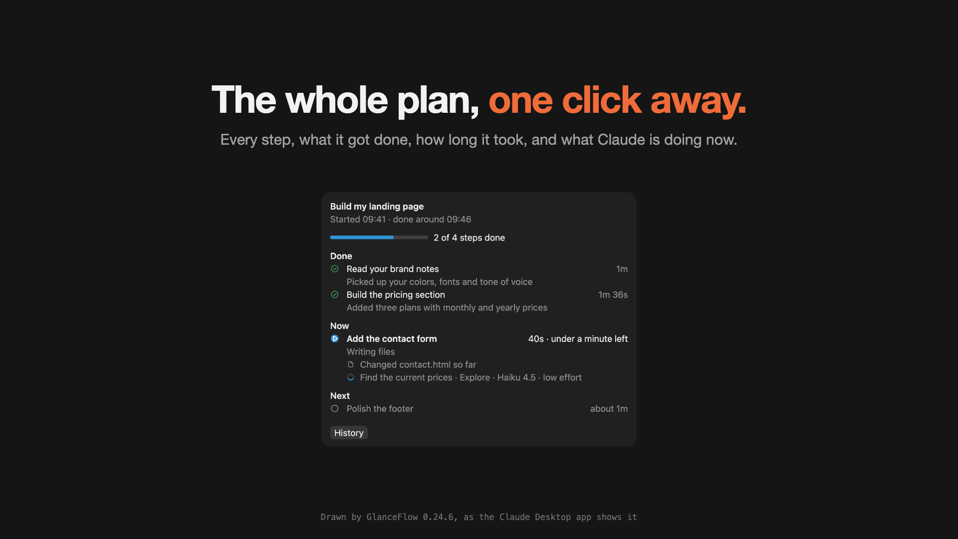 GlanceFlow: see what Claude Code is doing, at a glance screenshot 3