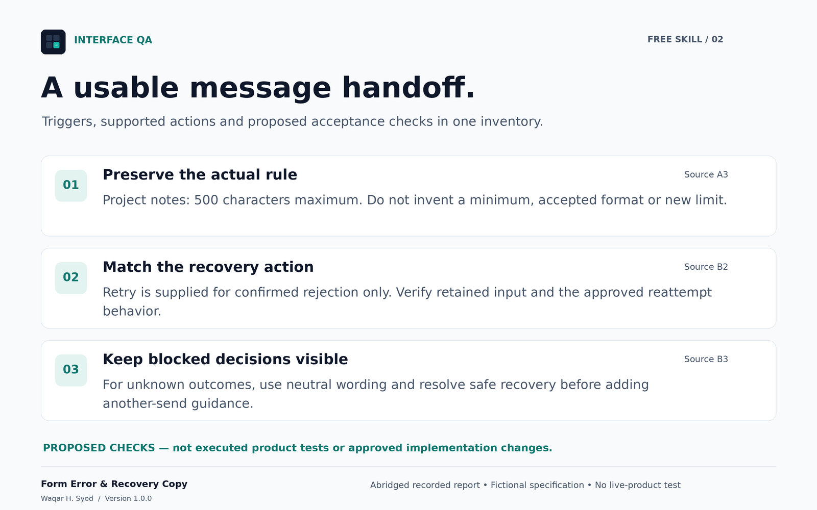 Form Error & Recovery Copy screenshot 3