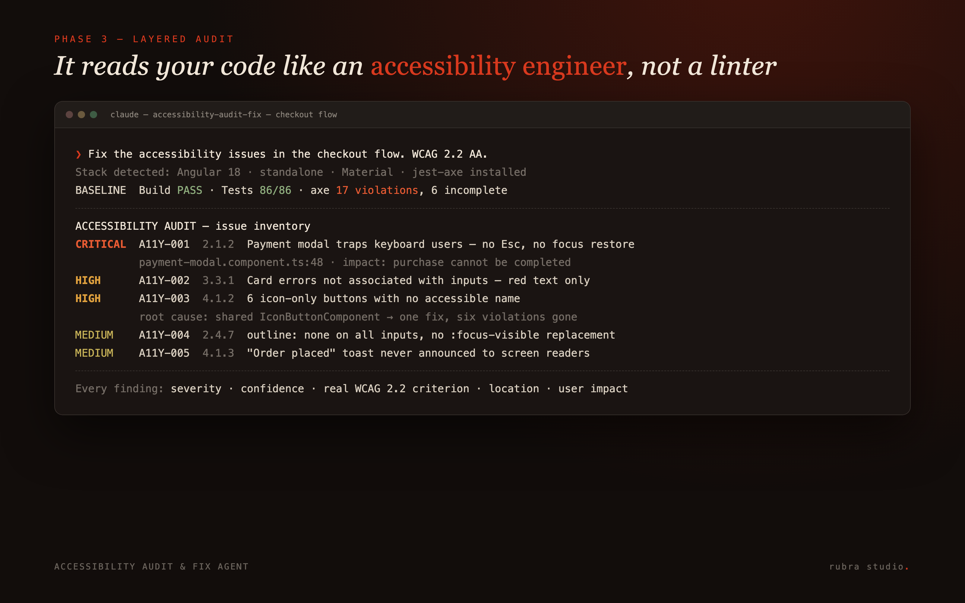 Accessibility Audit & Fix Agent preview