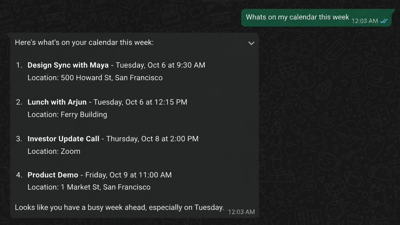 Whatsapp AI Agent preview
