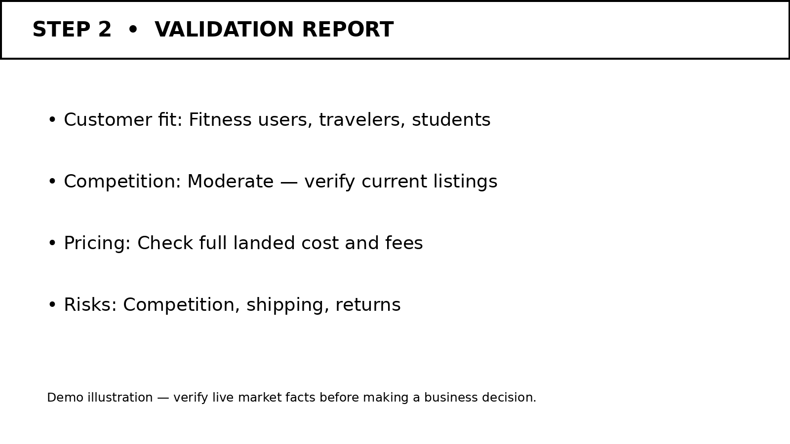 Ecommerce Product Validation screenshot 2