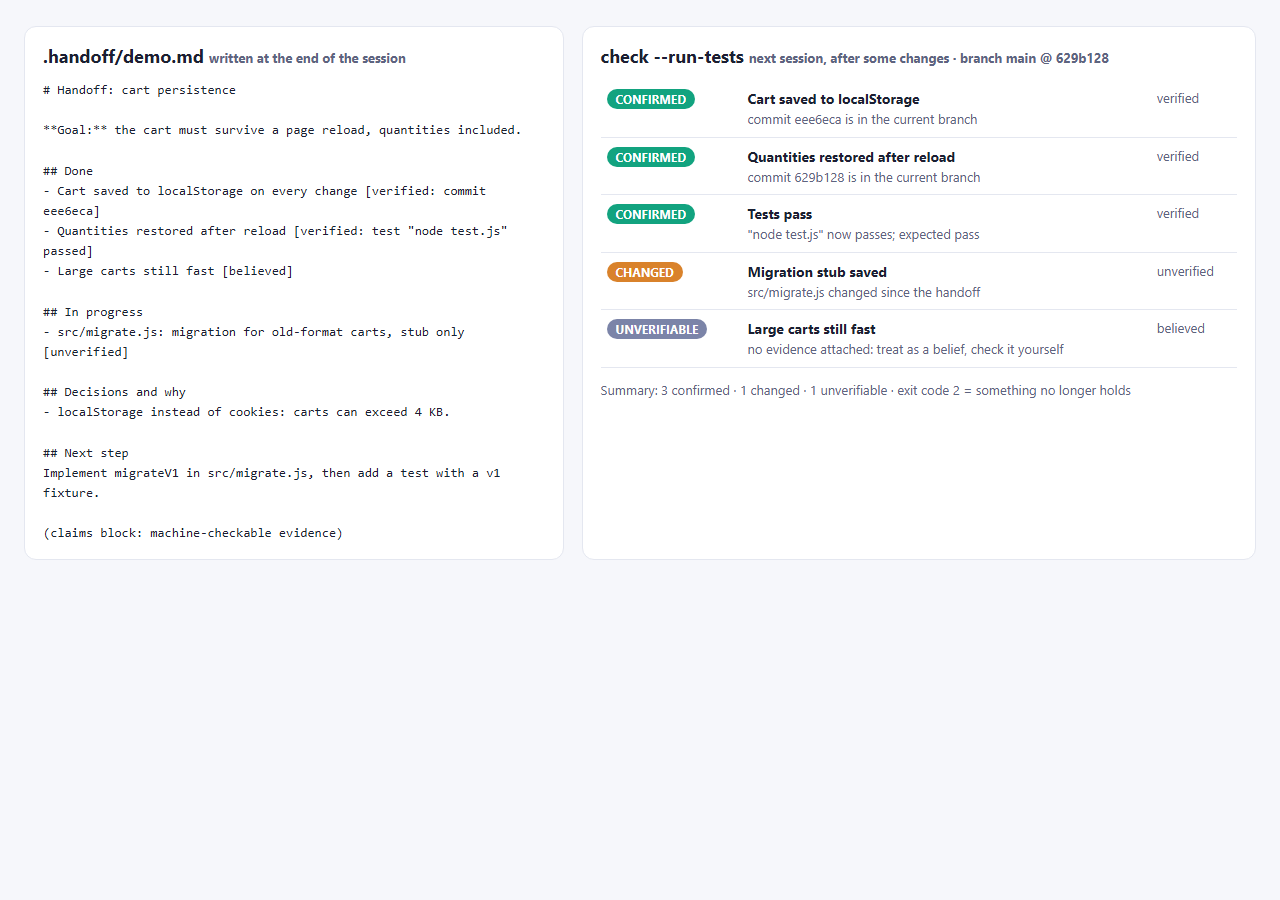 verified handoff preview