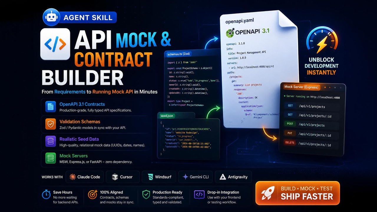 API Mock & Contract Builder preview
