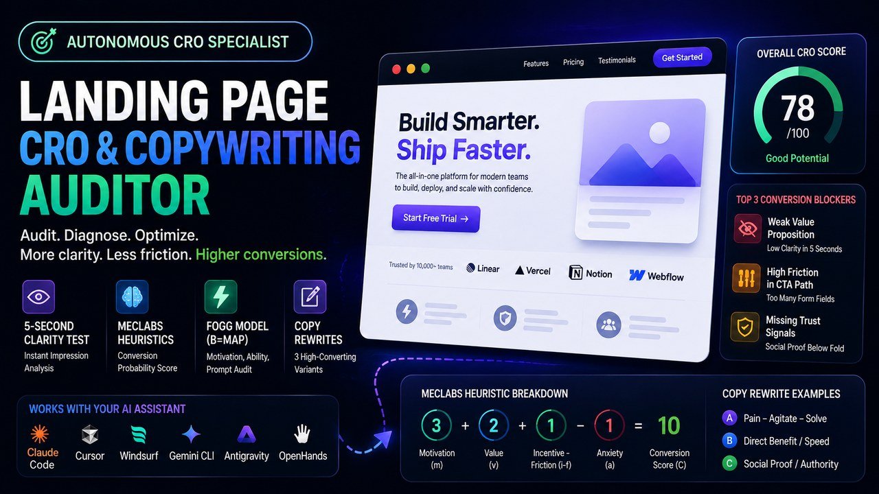 Landing Page CRO & Copywriting Auditor preview