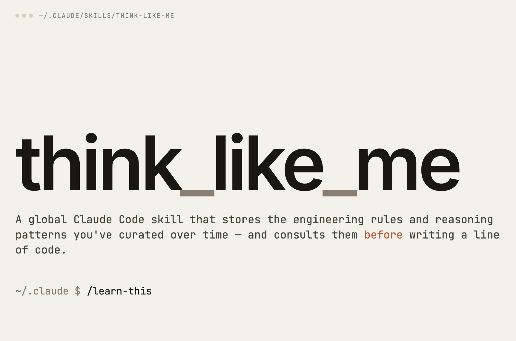 think like me preview