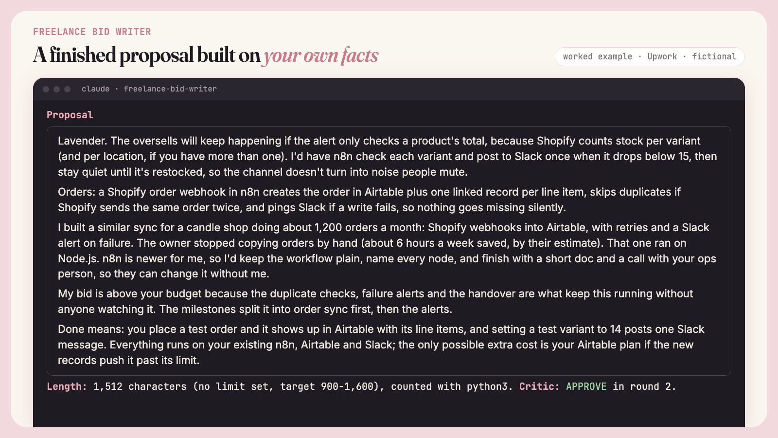 Freelance Bid Writer: Proposals From Facts You Can Prove preview