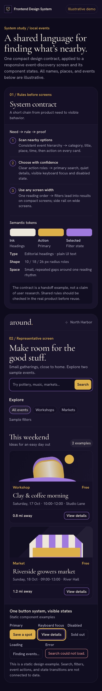 Frontend UI Design System — Tokens, Components & QA screenshot 3