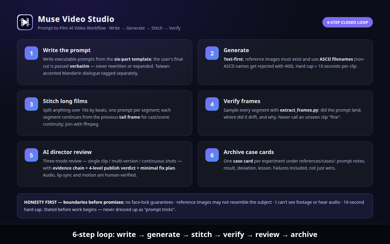 Muse Video Studio — Prompt-to-Film AI Video Workflow preview