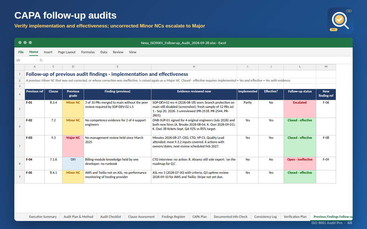 ISO 9001 Audit Pro (2026 and 2015) screenshot 5