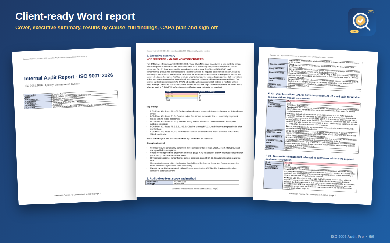 ISO 9001 Audit Pro (2026 and 2015) preview