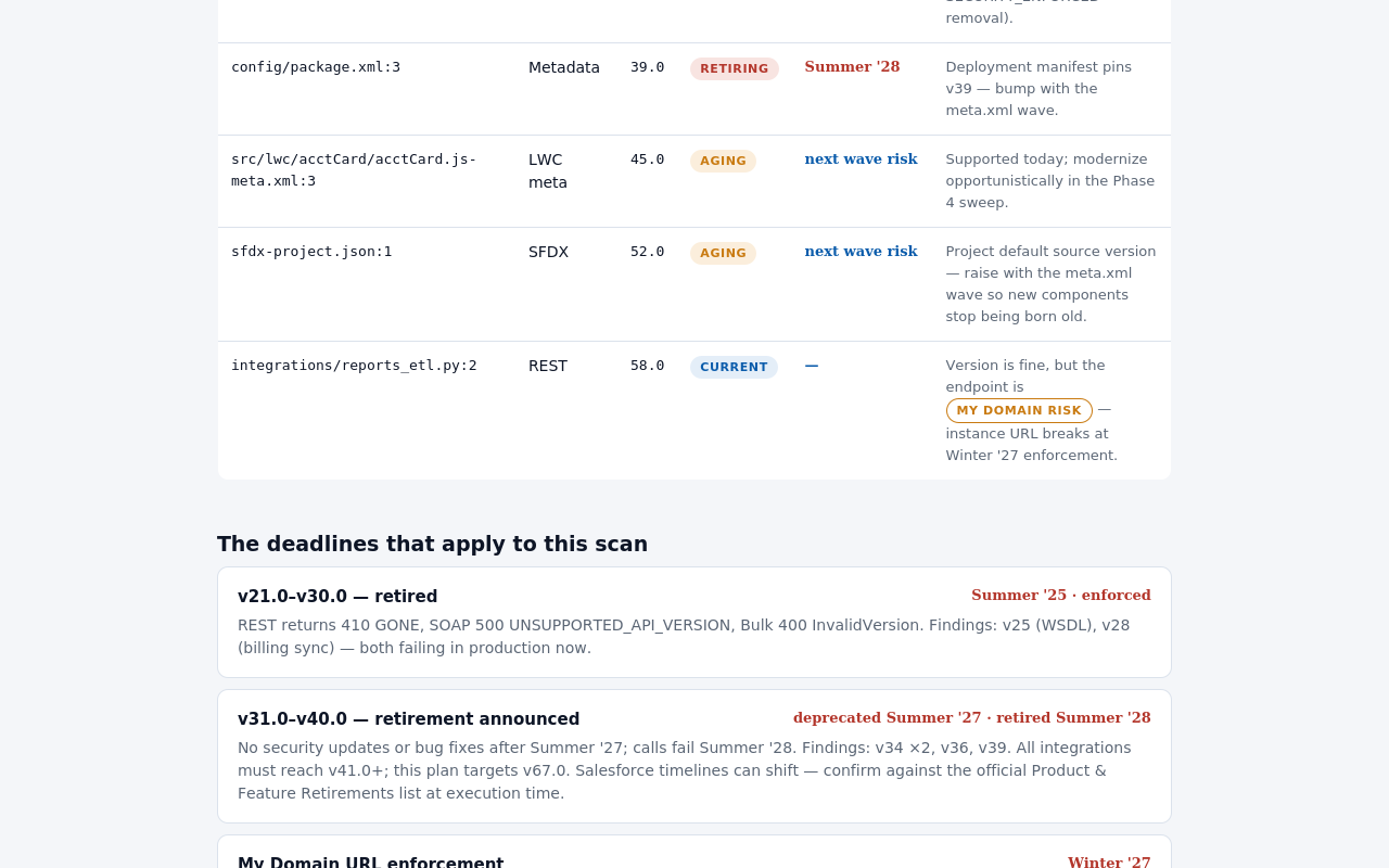 Salesforce api Retirement Surgeon screenshot 2