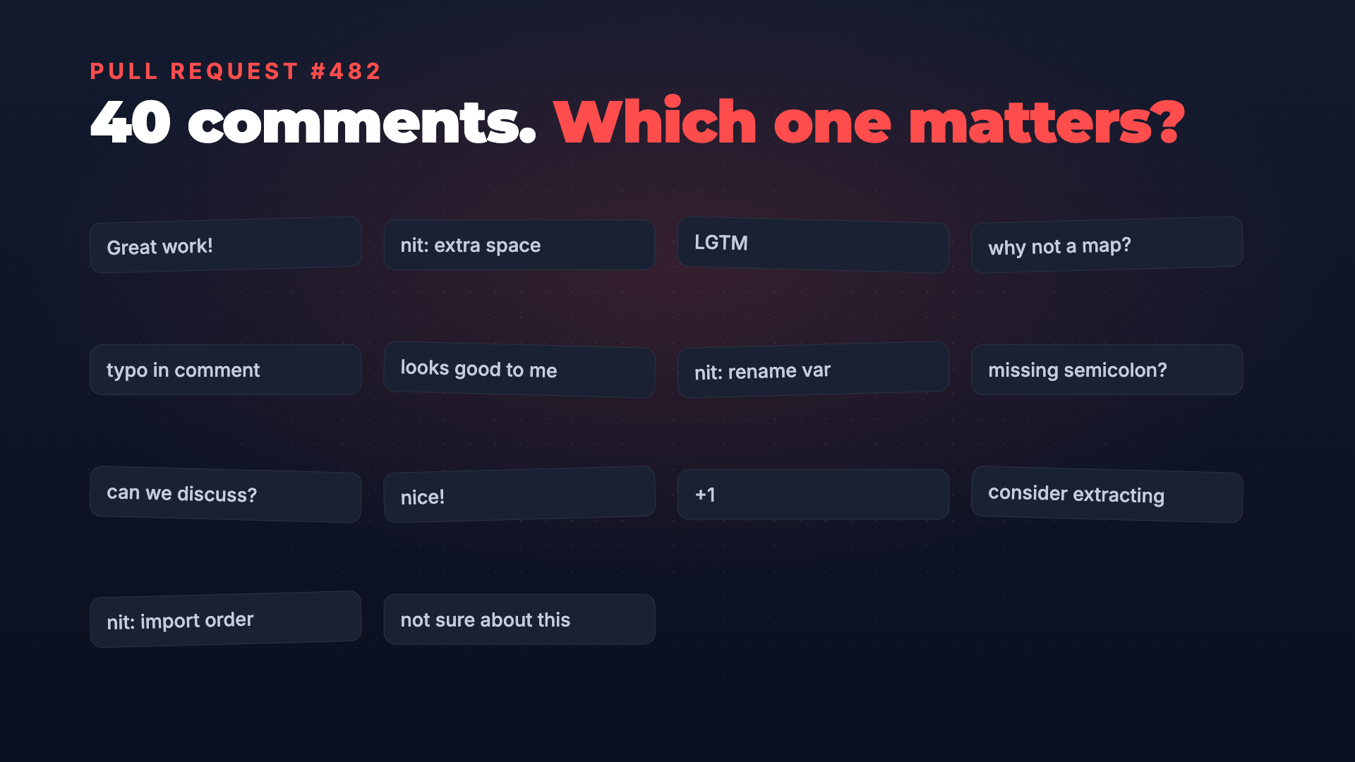 Redmark: code review by severity screenshot 1