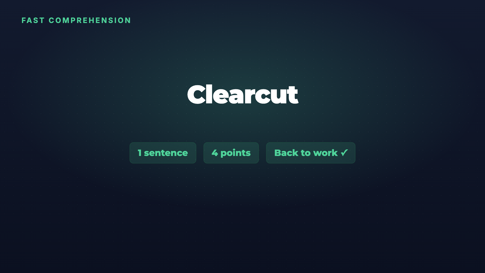 Clearcut: the answer first, detail only when you ask screenshot 4
