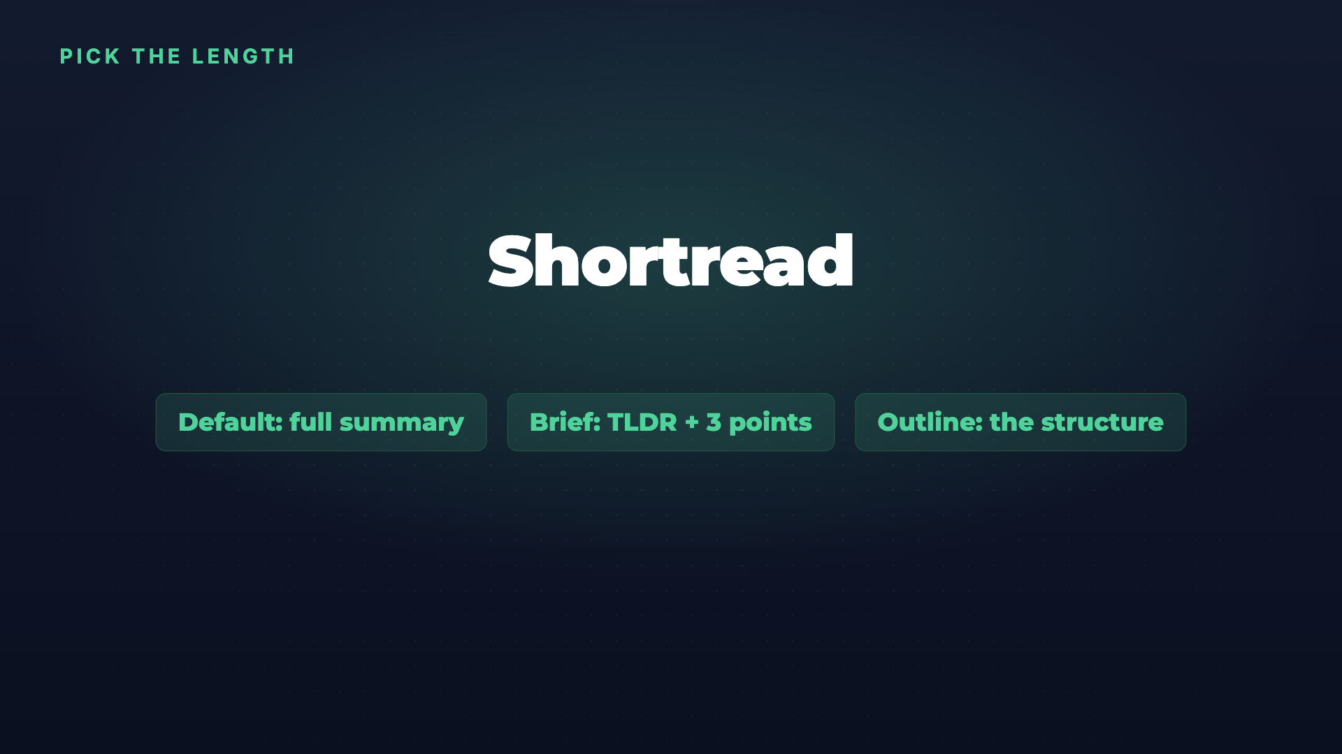 Shortread: long content cut to what matters screenshot 4