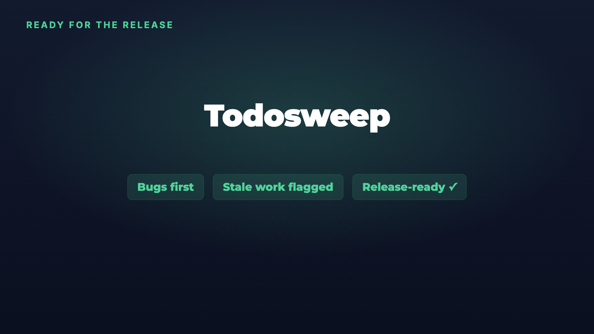 Todosweep: every TODO found, ranked and triaged screenshot 4