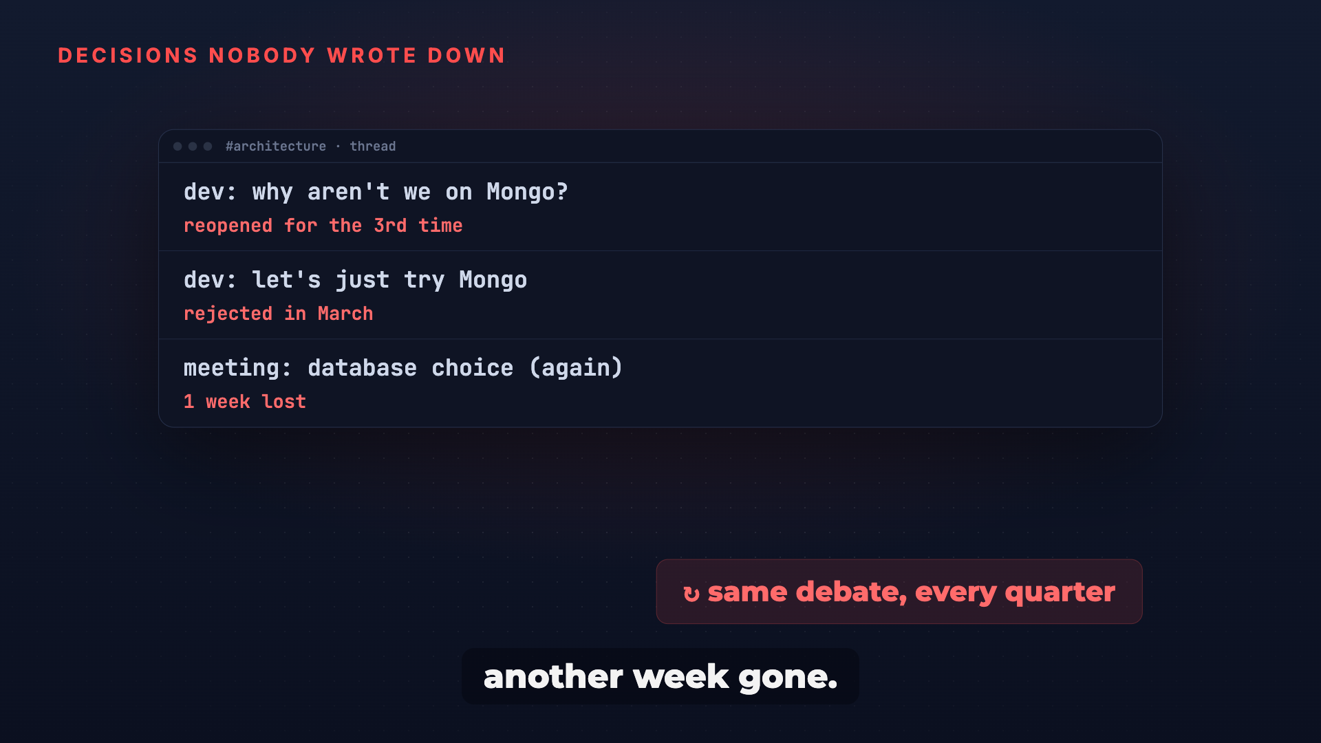 Whyfile: every decision, with the reason it was made screenshot 2