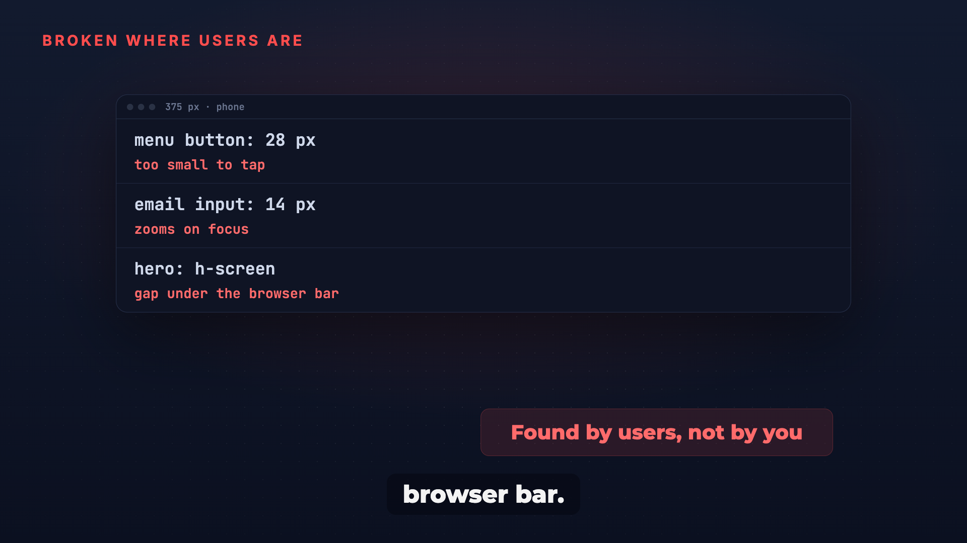 Fitcheck: every screen size, checked and fixed screenshot 2