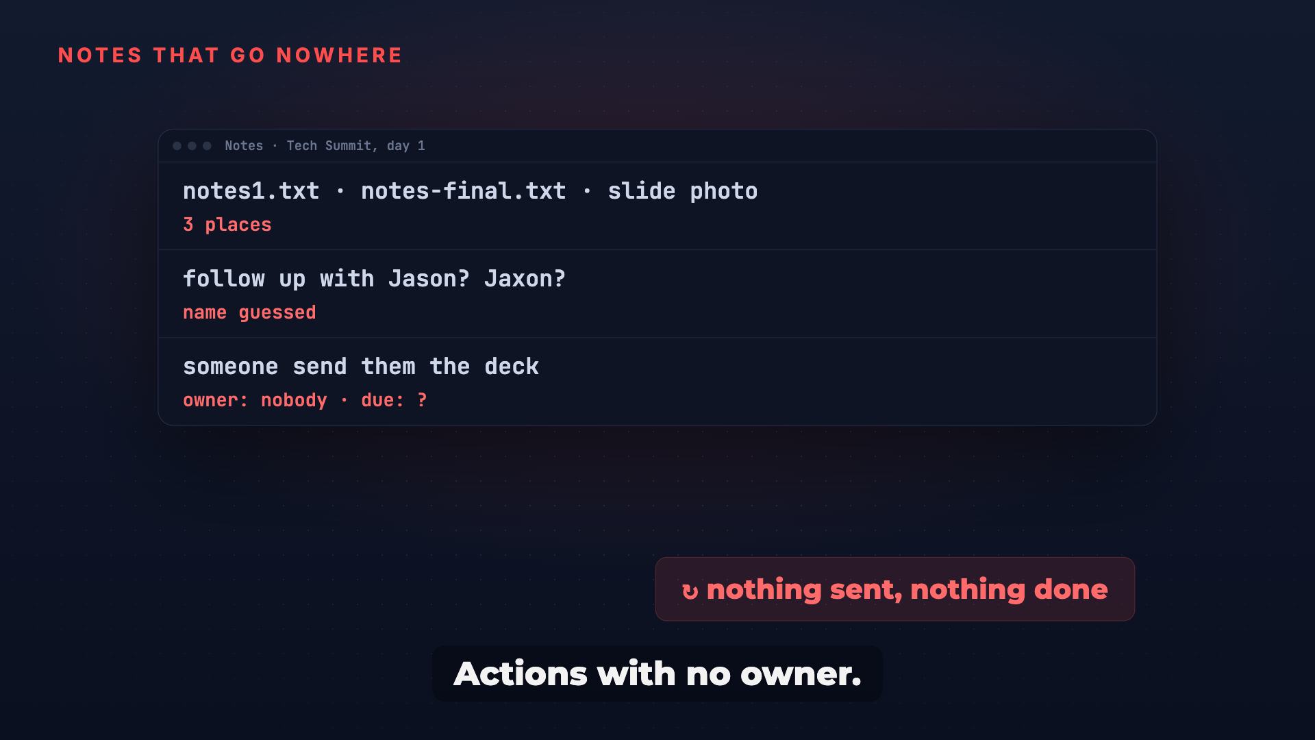 Hallnote: Live event notes that end in clear actions screenshot 2