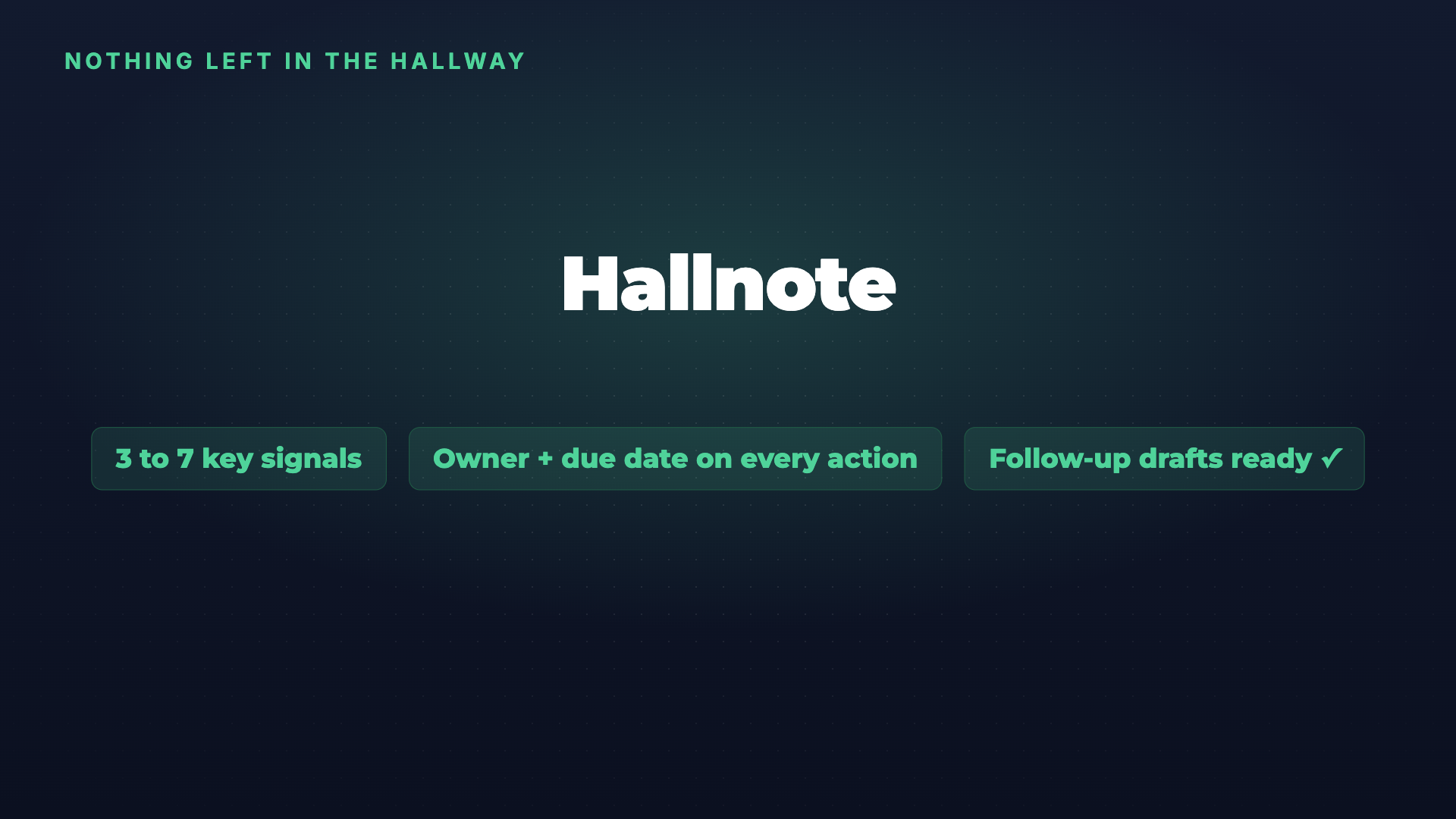 Hallnote: Live event notes that end in clear actions screenshot 4